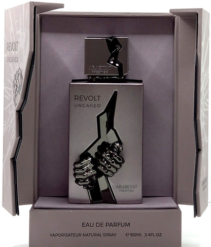 ARABIYAT PRESTIGE REVOLT UNCAGED EAU DE PARFUM SPRAY UNISEX 3.4 Oz / 100 ml NEW!