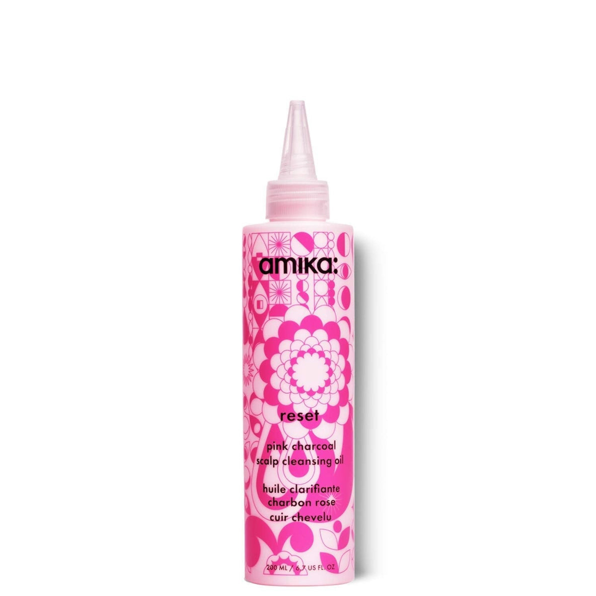 Amika Reset Pink Charcoal Scalp Cleansing Oil 6.7 oz