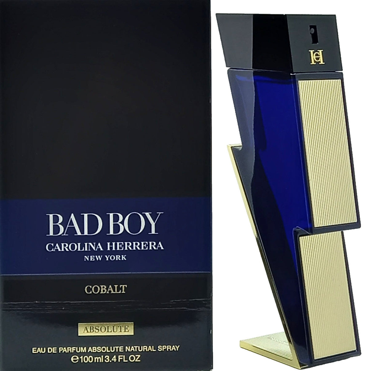 CAROLINA HERRERA BAD BOY COBALT ABSOLUTE EAU DE PARFUM SPRAY MEN 3.4 Oz / 100 ml