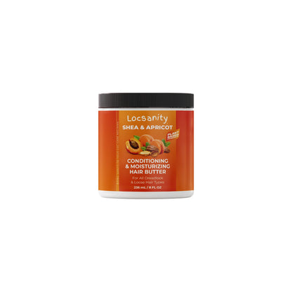 Locsanity Shea & Apricot Loose, Natural, Conditioning and Moisturizing Hair Butter - Strength & Growth Formula