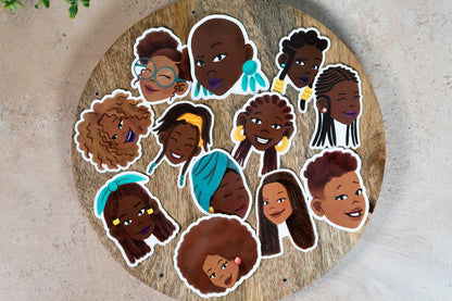 Black Girl Hairstyles Stickers: Cornrows