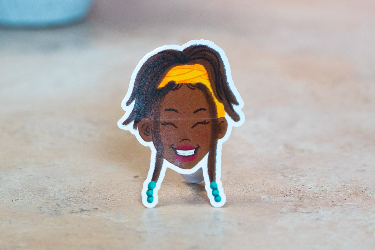 Black Girl Hairstyles Stickers: Locs