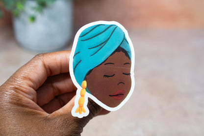 Black Girl Hairstyles Stickers: Turban Wrap