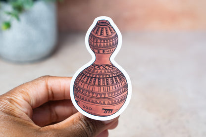 African Calabash Stickers - Orange