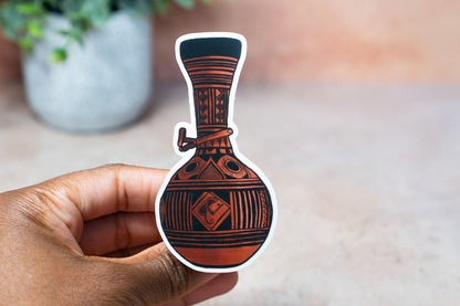 African Calabash Stickers - Red