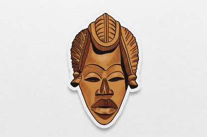 African Masks Stickers - Baule