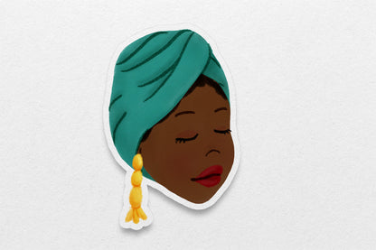 Black Girl Hairstyles Stickers: Turban Wrap