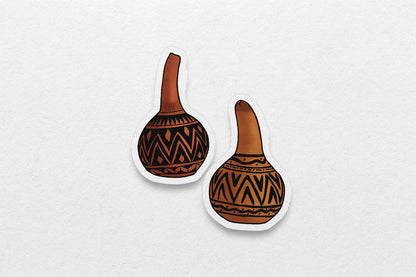 African Calabash Stickers - Twins