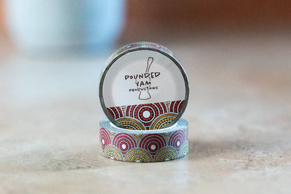 African Print Washi Tape - Red and Yellow (Ankara)