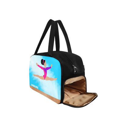 Gymnast Kiara(LIGHT SKIN TONE) Cocoa Cutie Travel Competition Bag with Separate Shoe Compartment