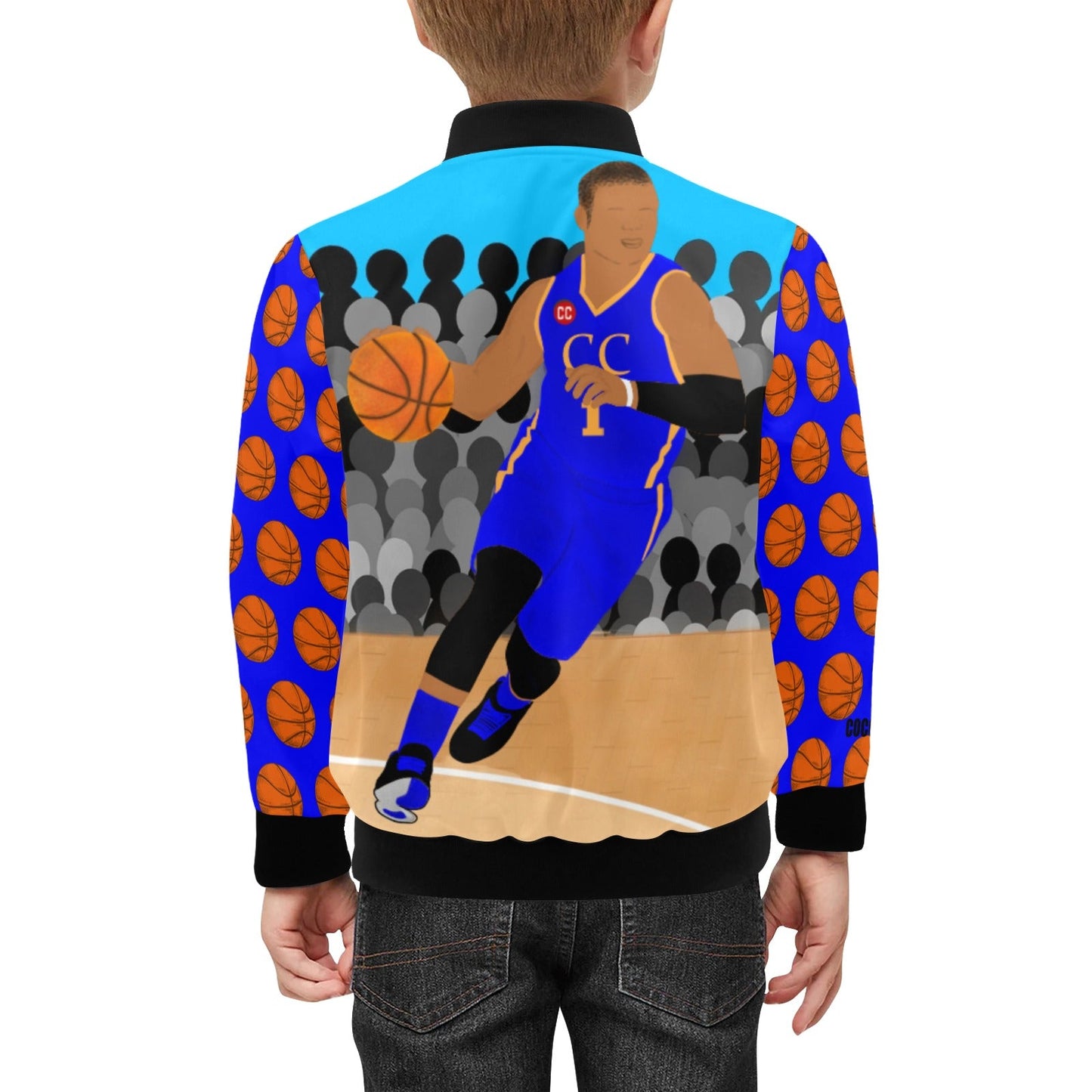Basketball Boy Cocoa Cutie Kids' Bomber Jacket