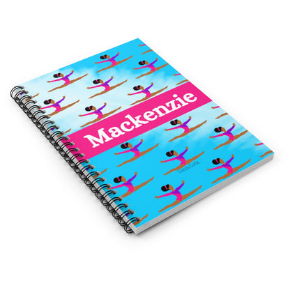 Personalized Gymnast Cocoa Cutie Spiral Notebook - Ruled Line