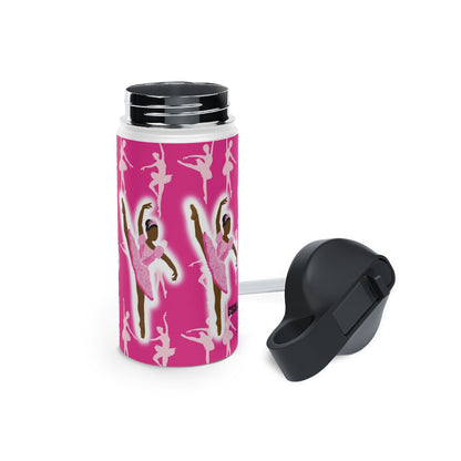 Pink Ballerina Cocoa Cutie Stainless Steel Water Bottle