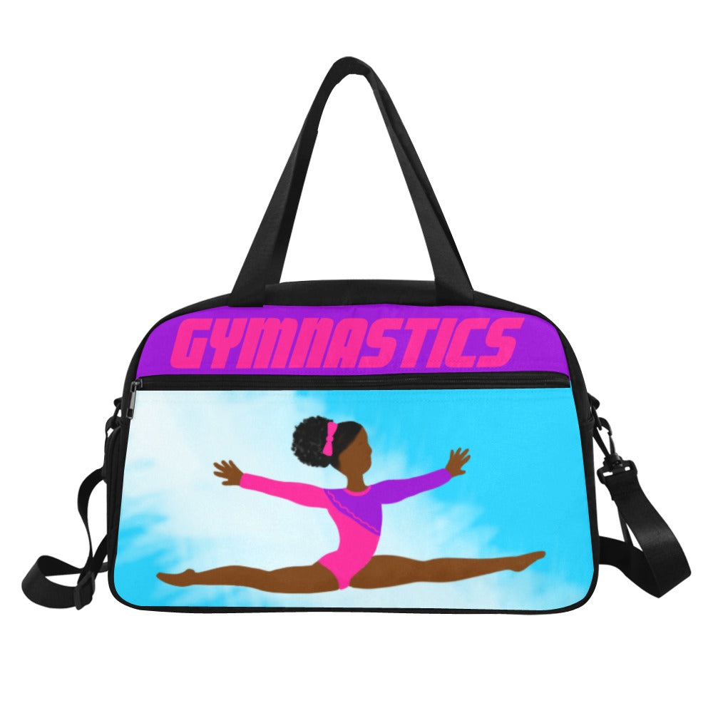 Gymnast Yanna(DARK SKIN TONE) Cocoa Cutie Travel Competition Bag with Separate Shoe Compartment