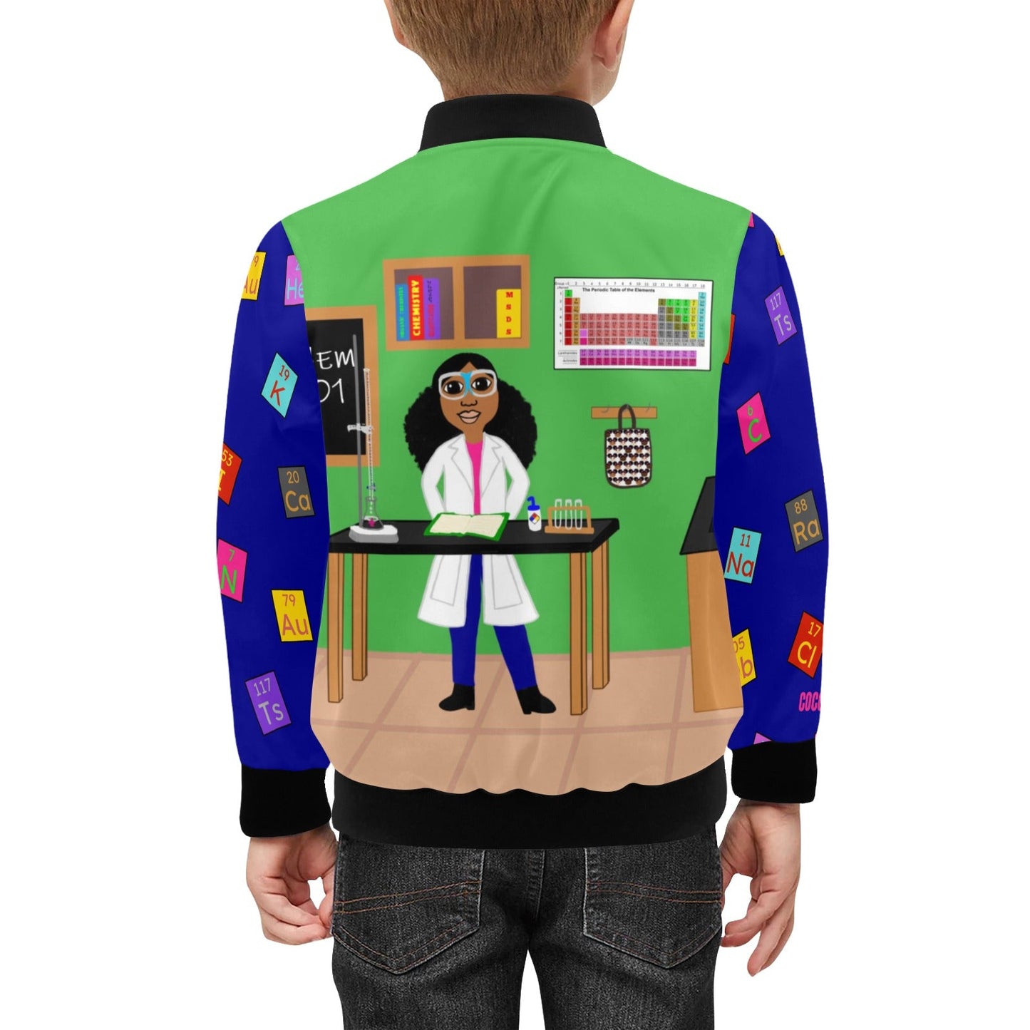 Chemist Girl Cocoa Cutie Kids' Bomber Jacket