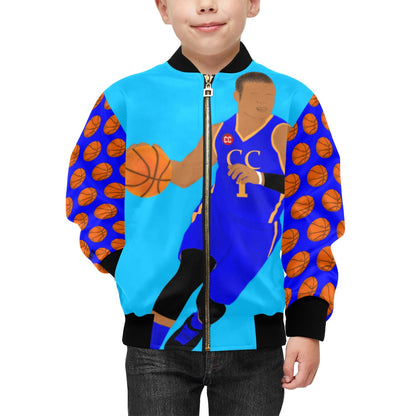 Basketball Boy Cocoa Cutie Kids' Bomber Jacket