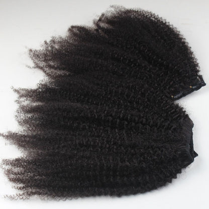 Afro Wave Clip in Hair Extensions - 7 Pcs - with a Free Eye Lash Extensions