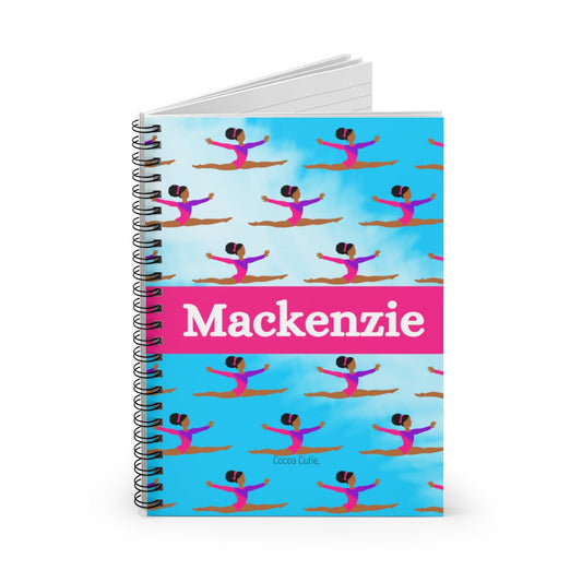 Personalized Gymnast Cocoa Cutie Spiral Notebook - Ruled Line