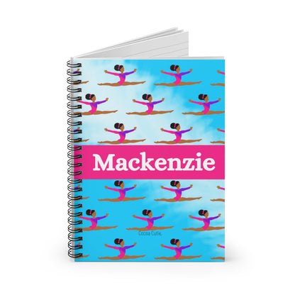 Personalized Gymnast Cocoa Cutie Spiral Notebook - Ruled Line