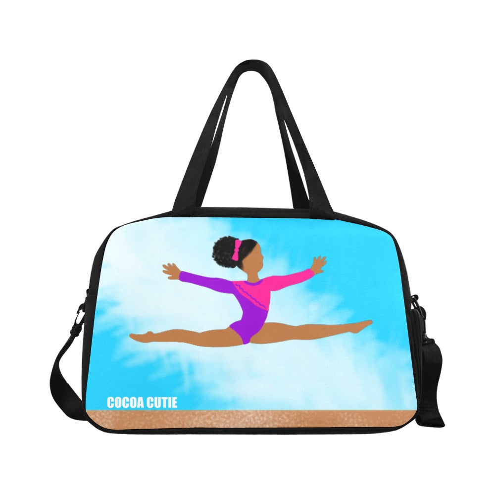 Gymnast Jordyn(MEDIUM SKIN TONE) Cocoa Cutie Travel Competition Bag with Separate Shoe Compartment