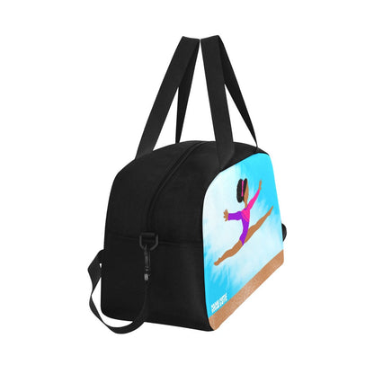 Gymnast Jordyn(MEDIUM SKIN TONE) Cocoa Cutie Travel Competition Bag with Separate Shoe Compartment