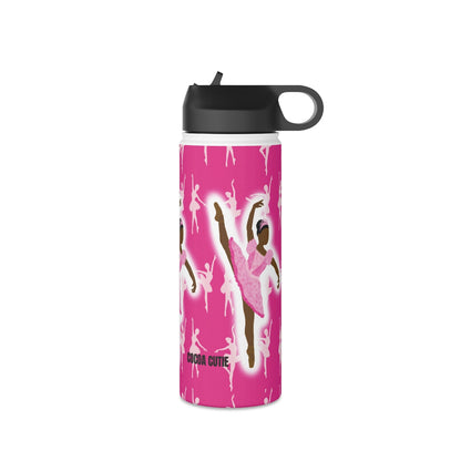 Pink Ballerina Cocoa Cutie Stainless Steel Water Bottle