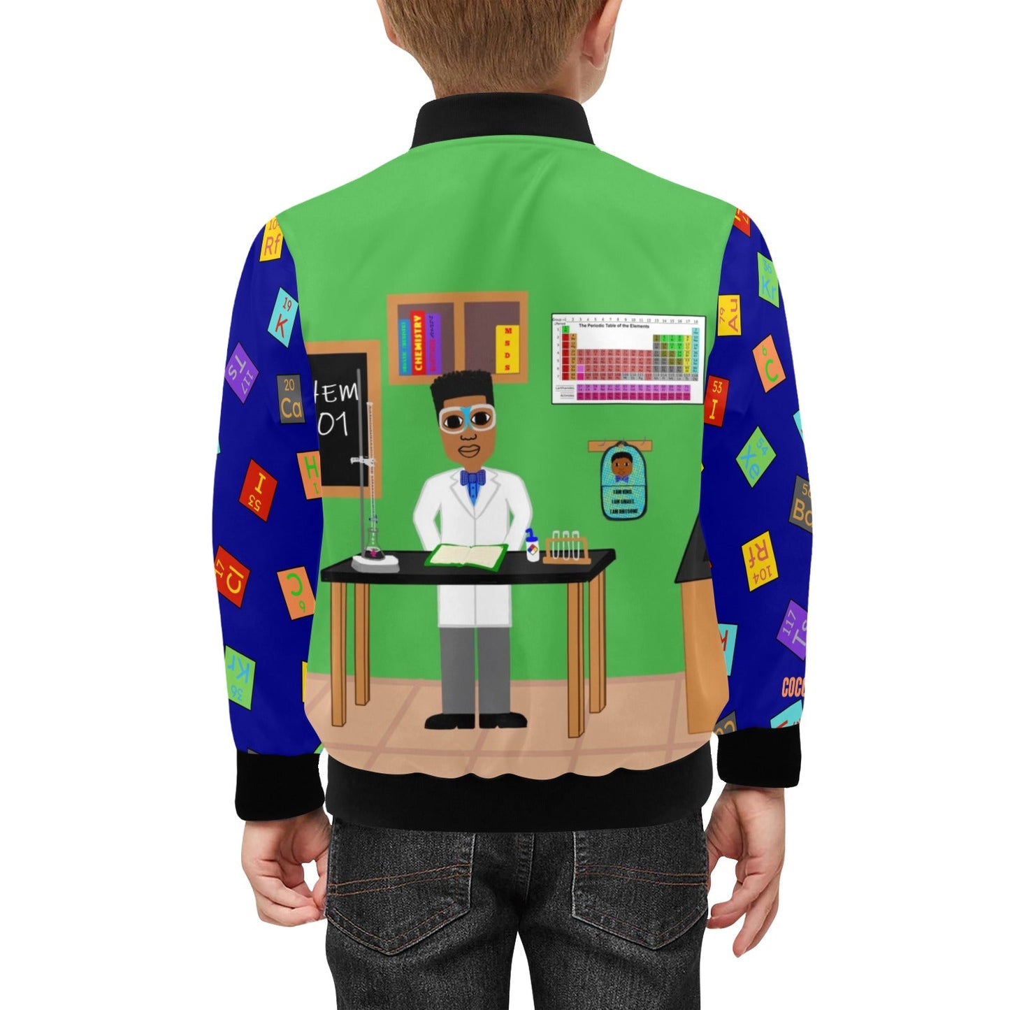 Chemist Boy Cocoa Cutie Kids' Bomber Jacket