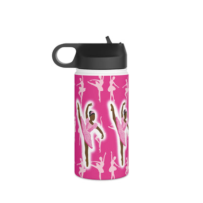 Pink Ballerina Cocoa Cutie Stainless Steel Water Bottle