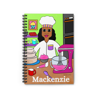 Personalized Baker Cocoa Cutie Spiral Notebook - Ruled Line