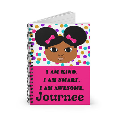 Personalized I Am Affirmations Cocoa Cutie Spiral Notebook - Ruled Line