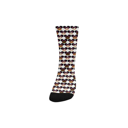 Cocoa Cuties Afro Puffs(All Skin Tones) Kid's Socks