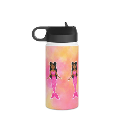 Pink Mermaid Cocoa Cutie Stainless Steel Water Bottle