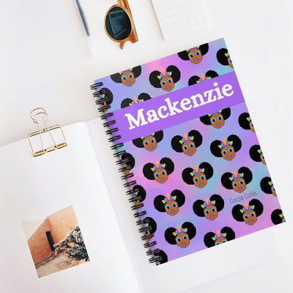 Personalized Unicorn Magic Spiral Notebook - Ruled Line