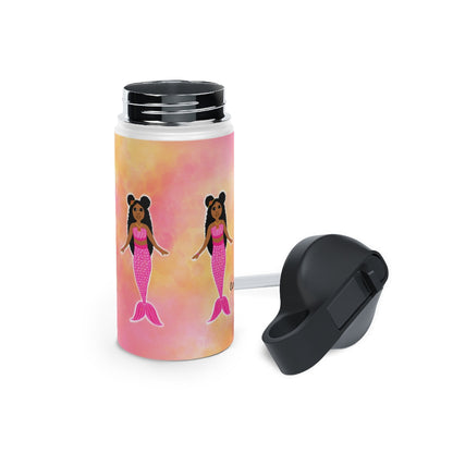 Pink Mermaid Cocoa Cutie Stainless Steel Water Bottle