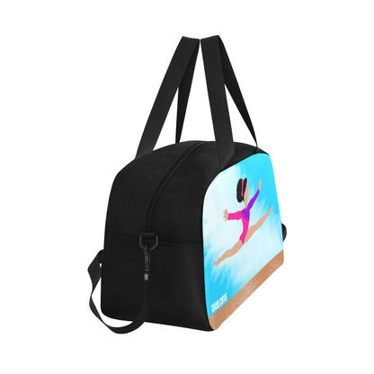 Gymnast Kiara(LIGHT SKIN TONE) Cocoa Cutie Travel Competition Bag with Separate Shoe Compartment