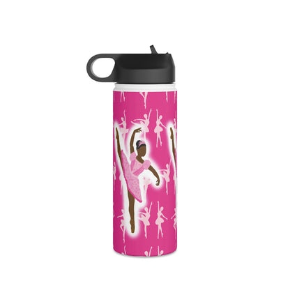 Pink Ballerina Cocoa Cutie Stainless Steel Water Bottle