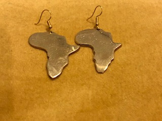 African Brass Earring