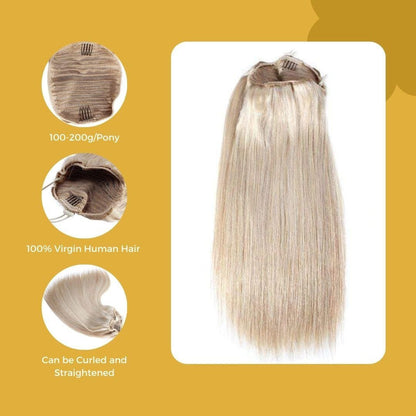 Ash Blonde Drawstring Ponytail