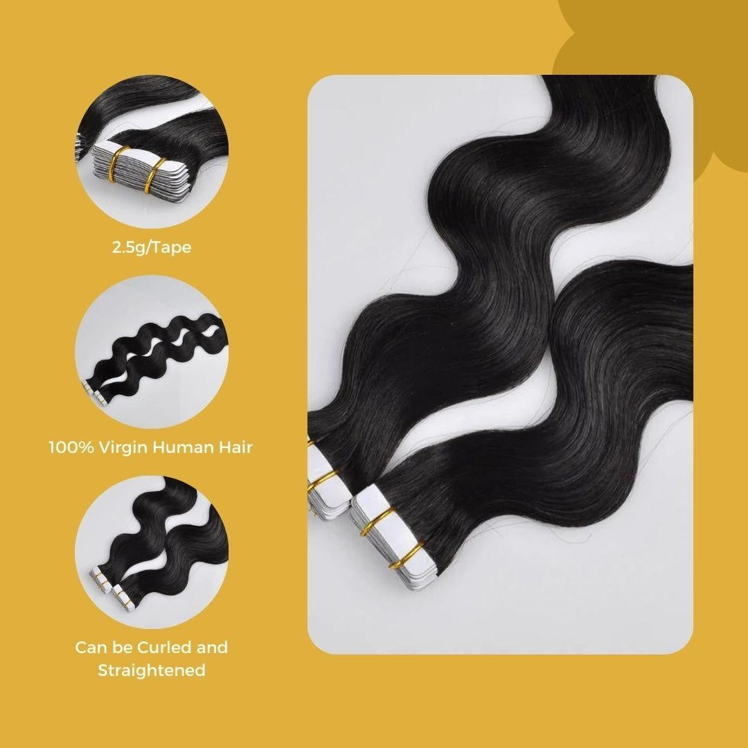 Black Body Wave Tape Ins