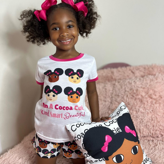 Afro Puffs Cocoa Cutie Affirmation Pajamas