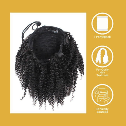 Kinky Curly Drawstring Ponytail