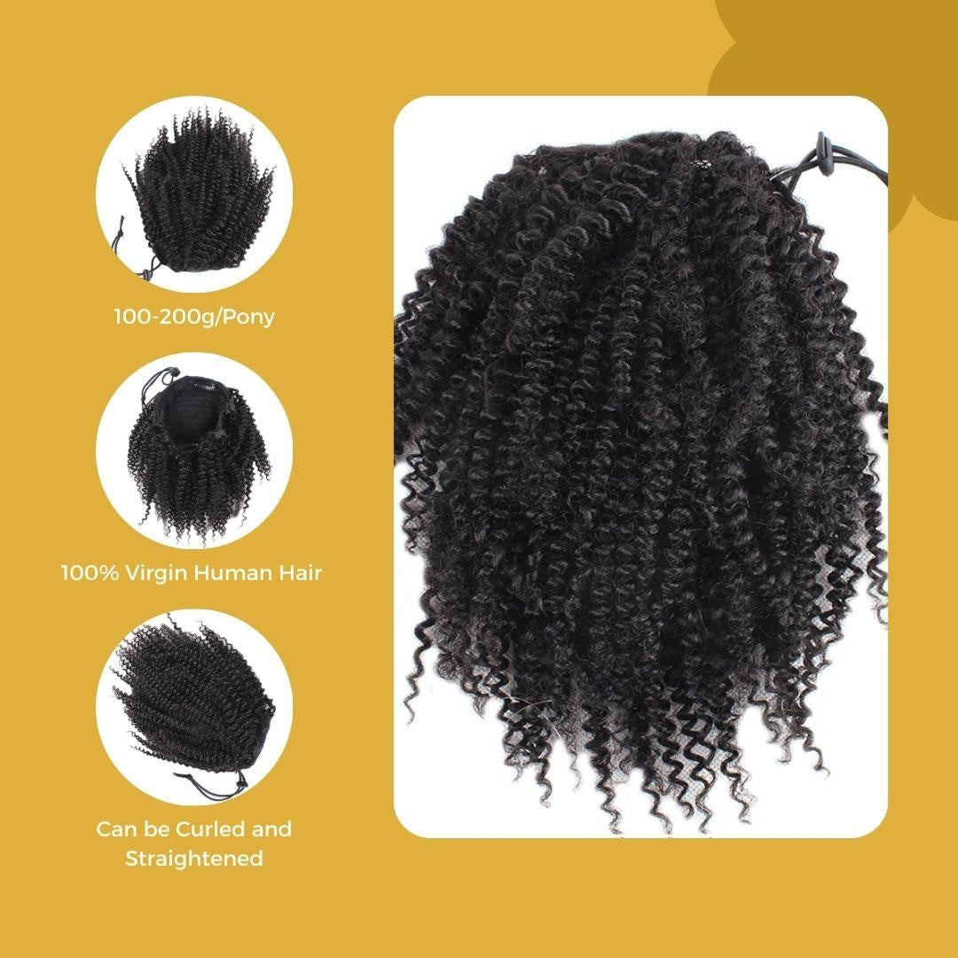 Kinky Curly Drawstring Ponytail