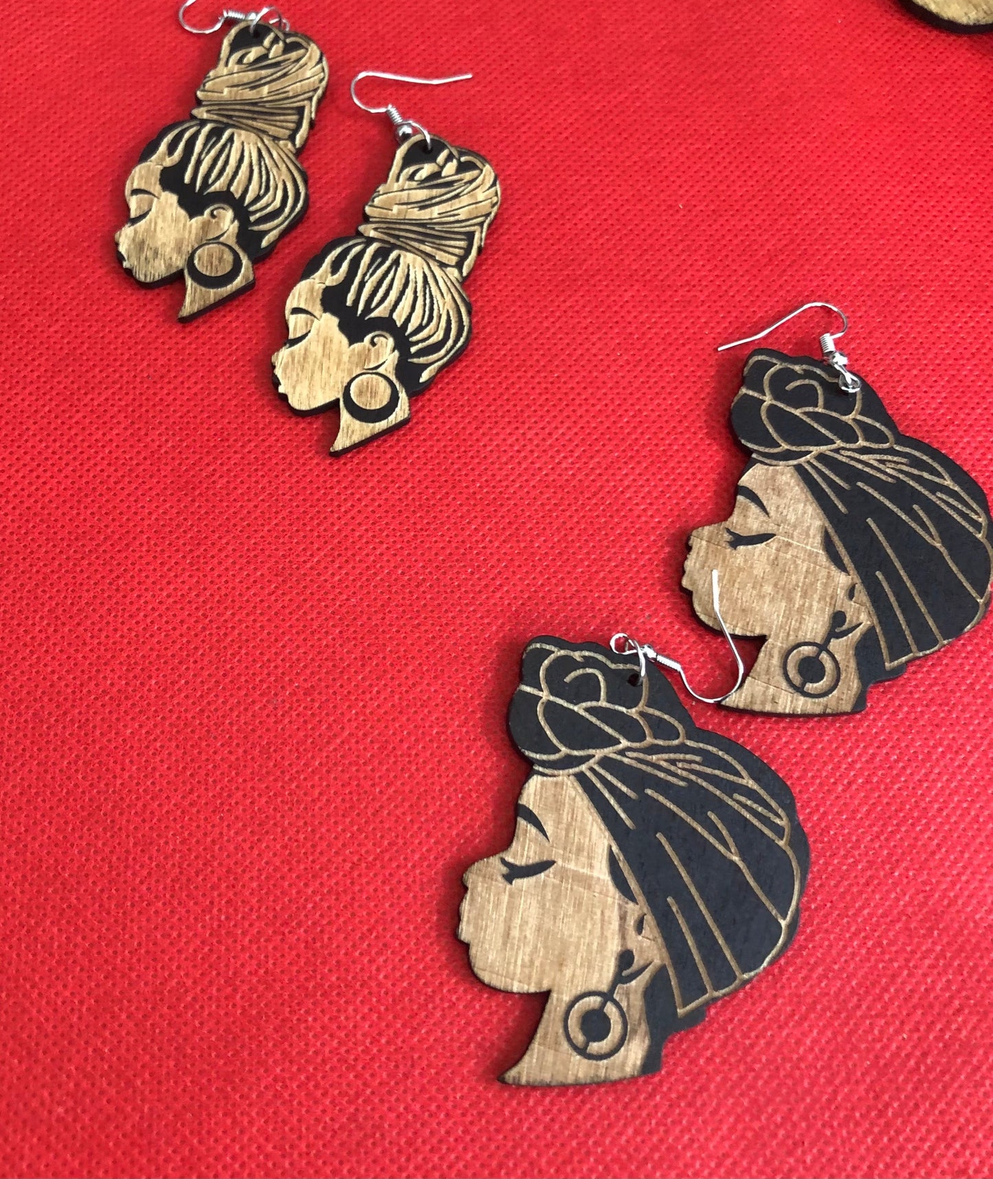 Wood African Earrings