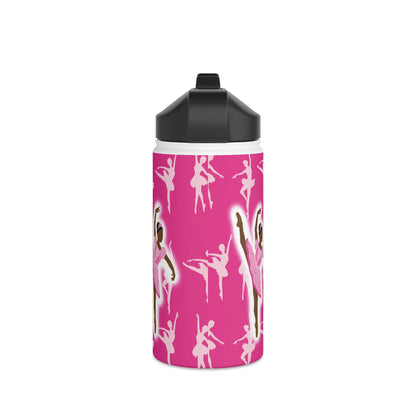 Pink Ballerina Cocoa Cutie Stainless Steel Water Bottle