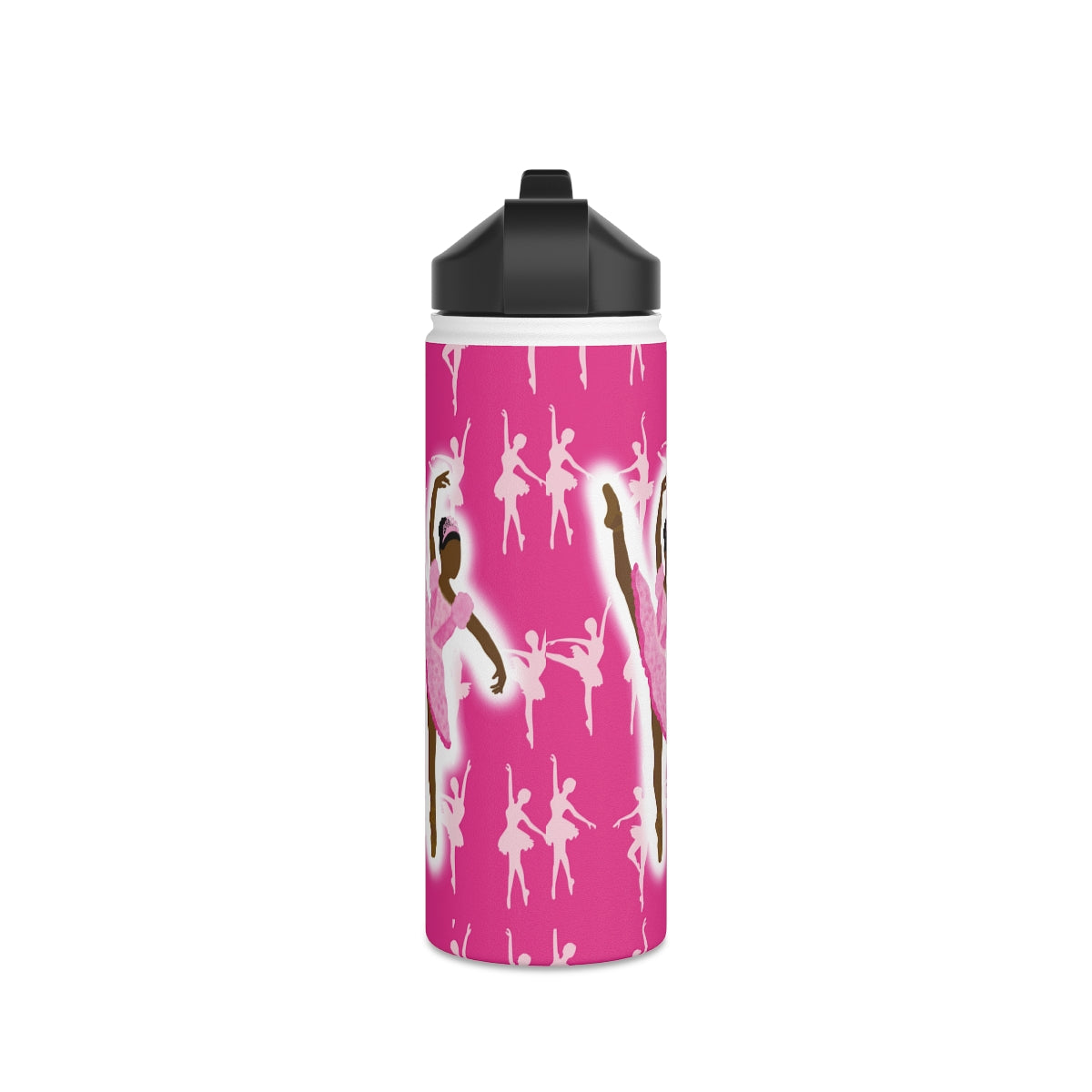 Pink Ballerina Cocoa Cutie Stainless Steel Water Bottle