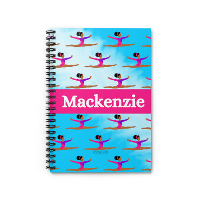 Personalized Gymnast Cocoa Cutie Spiral Notebook - Ruled Line