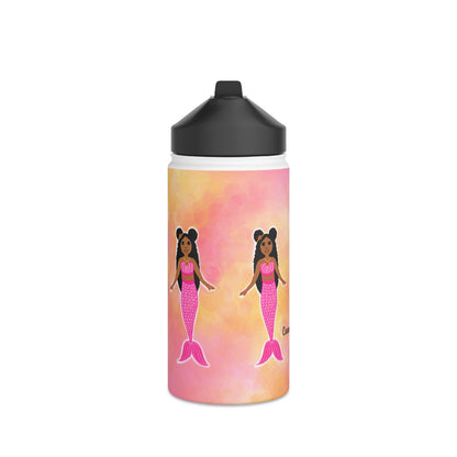 Pink Mermaid Cocoa Cutie Stainless Steel Water Bottle