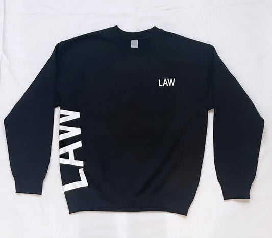 LAW (side) Black Crew Neck