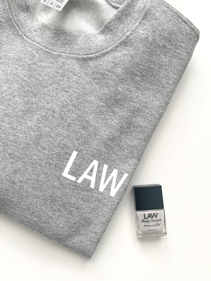 LAW (Back) Gray Crew Neck Sweater