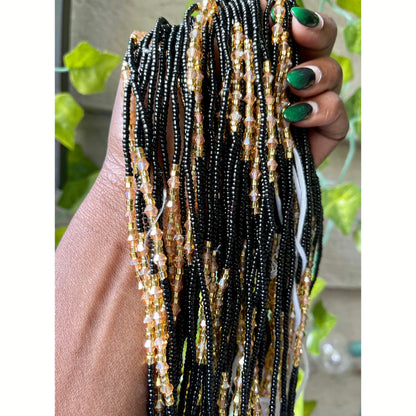 Black and Gold Waist Beads